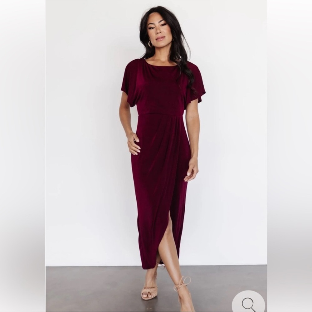 Baltic Born Mercy Midi Dress - XL Burgundy